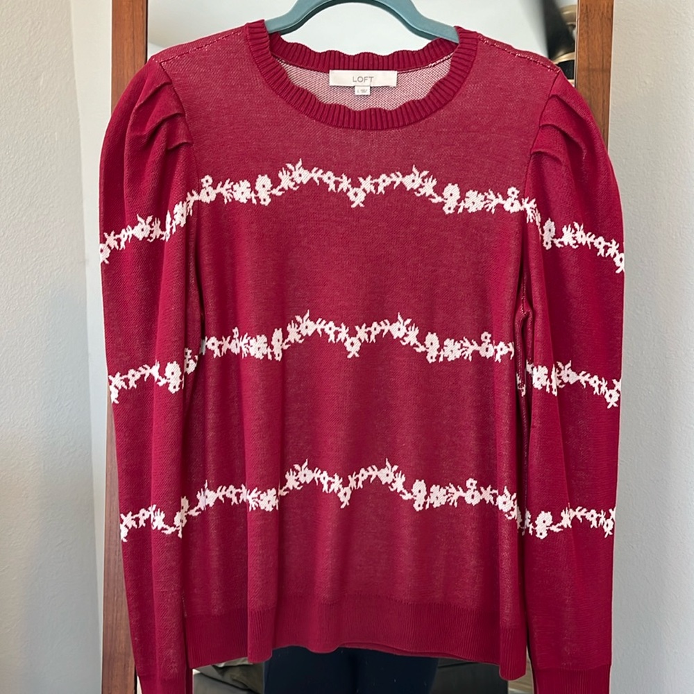 LOFT OUFF SLEEVE SWEATER